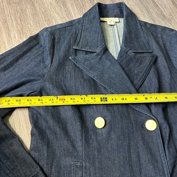 Coldwater Creek Dark Denim Jacket with Yellow Buttons - Picture 6 of 13